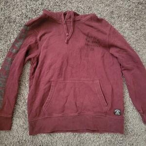 American Eagle Outfitters Men's Burgundy Hoodie